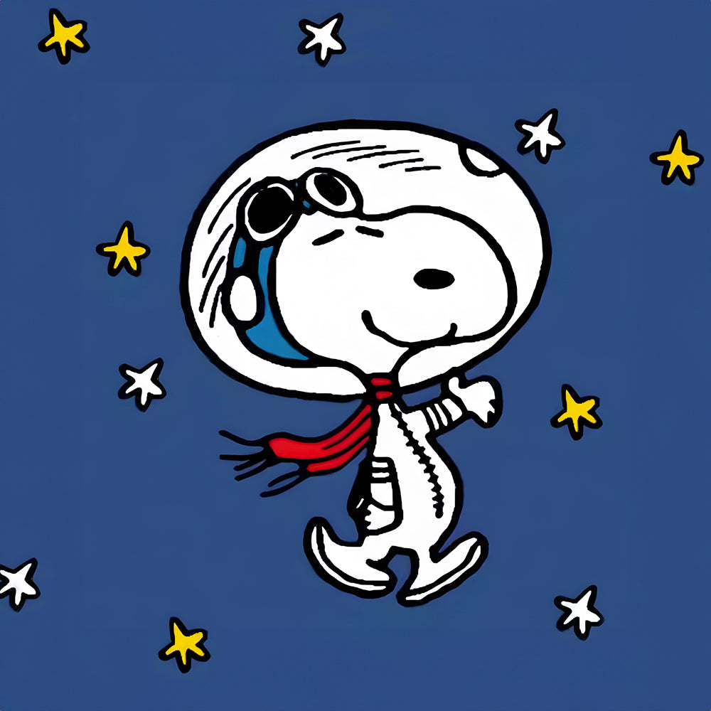 Tableau Snoopy Astronaute - Art mural aventure - Fabulartz.fr