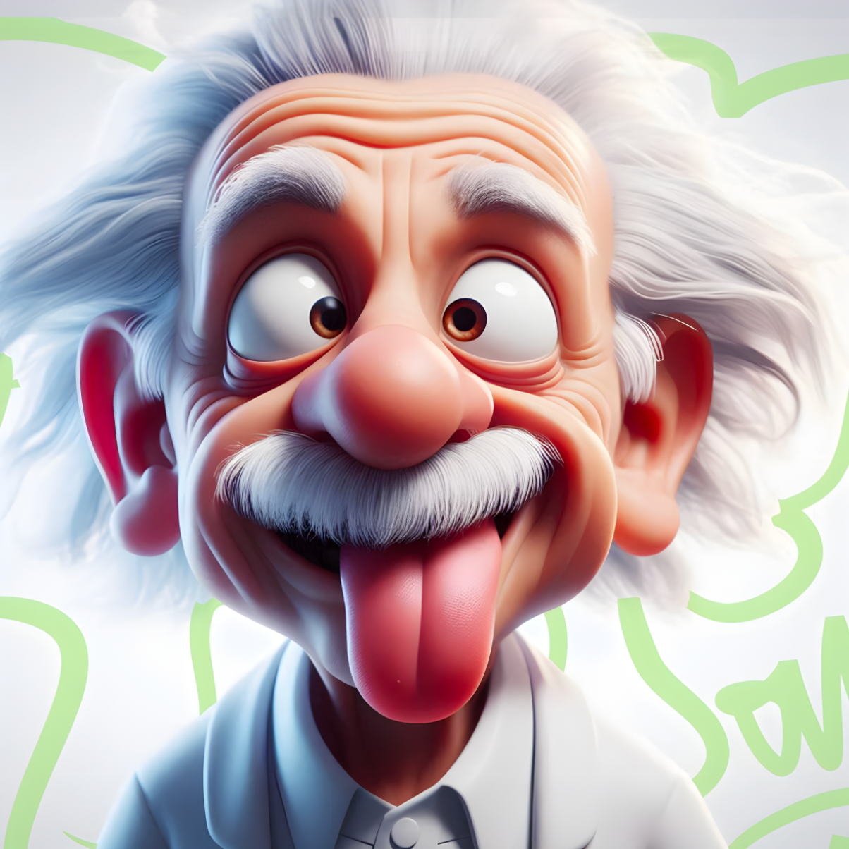 Tableau Portrait Einstein Amusé - Déco Murale Design - Fabulartz.fr