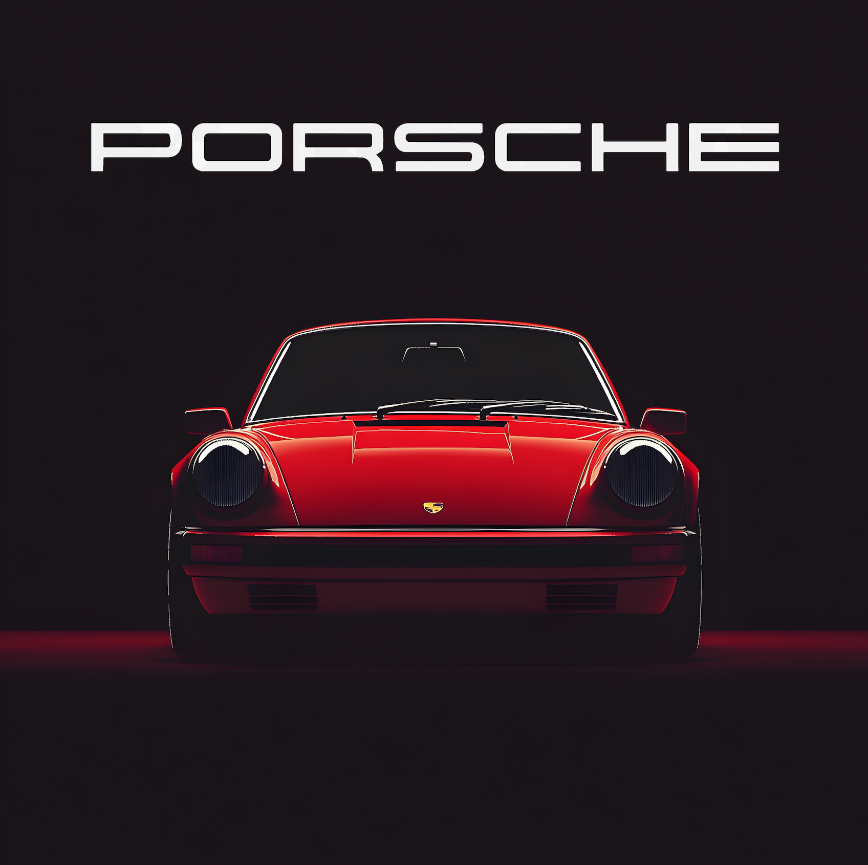 Tableau Porsche Rouge 911 Carrera - Décoration Murale Design - Fabulartz.fr