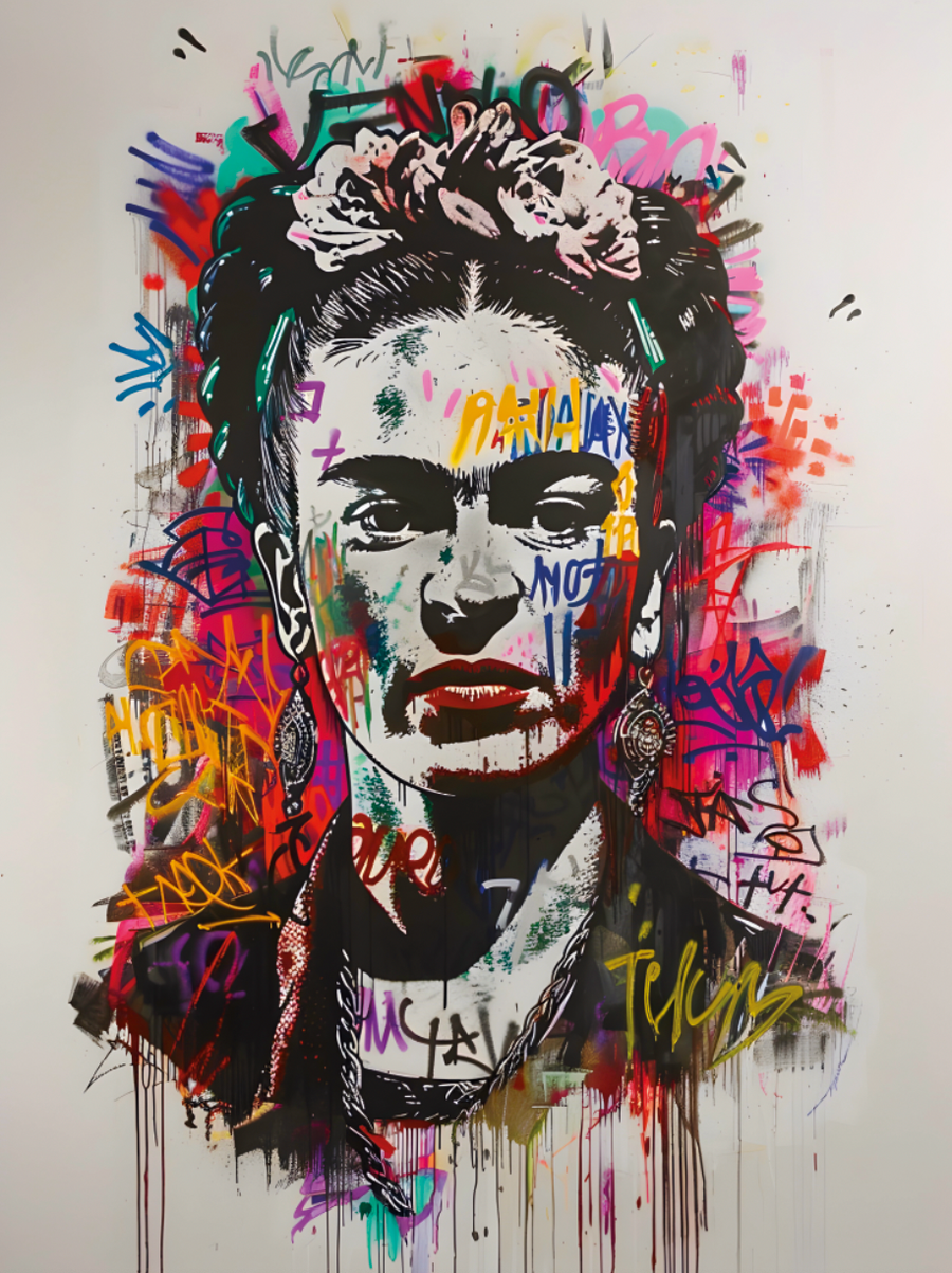 Quadro vibrante Frida Kahlo - Decorazione murale d'ispirazione