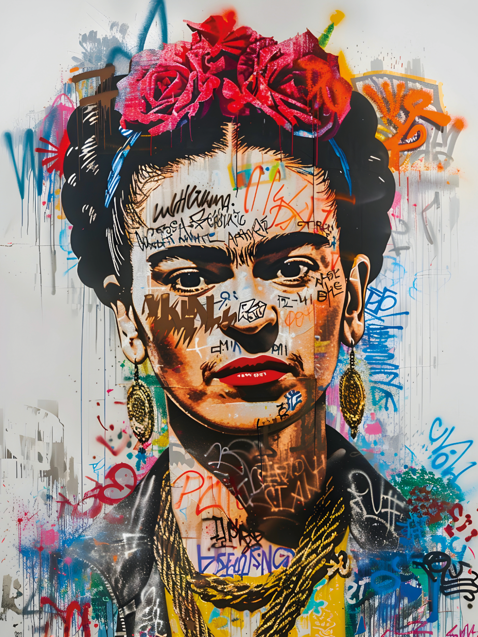 Tableau Contemporain Frida Kahlo - Cadre Déco Tendance - Fabulartz.fr 
