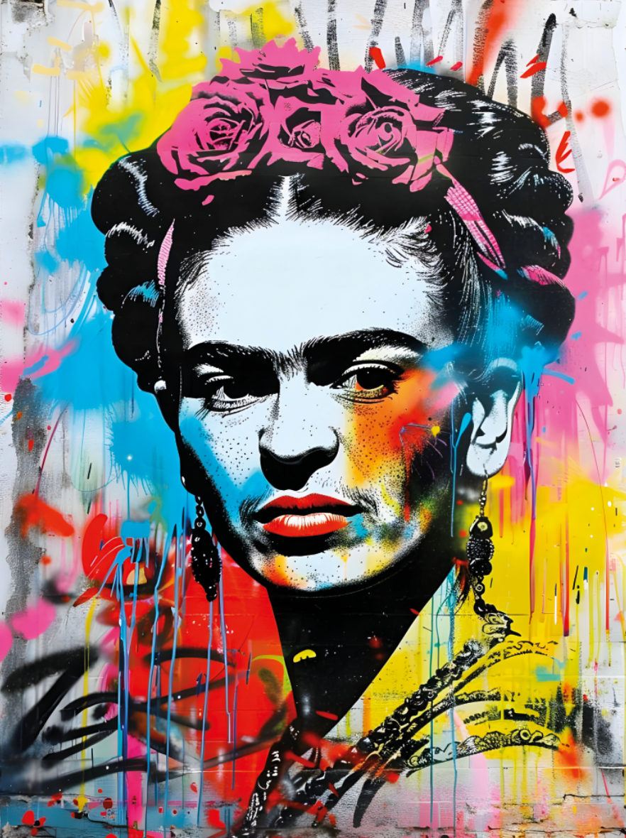 Tableau Frida Kahlo - Design Mural Décoratif - Fabulartz.fr 