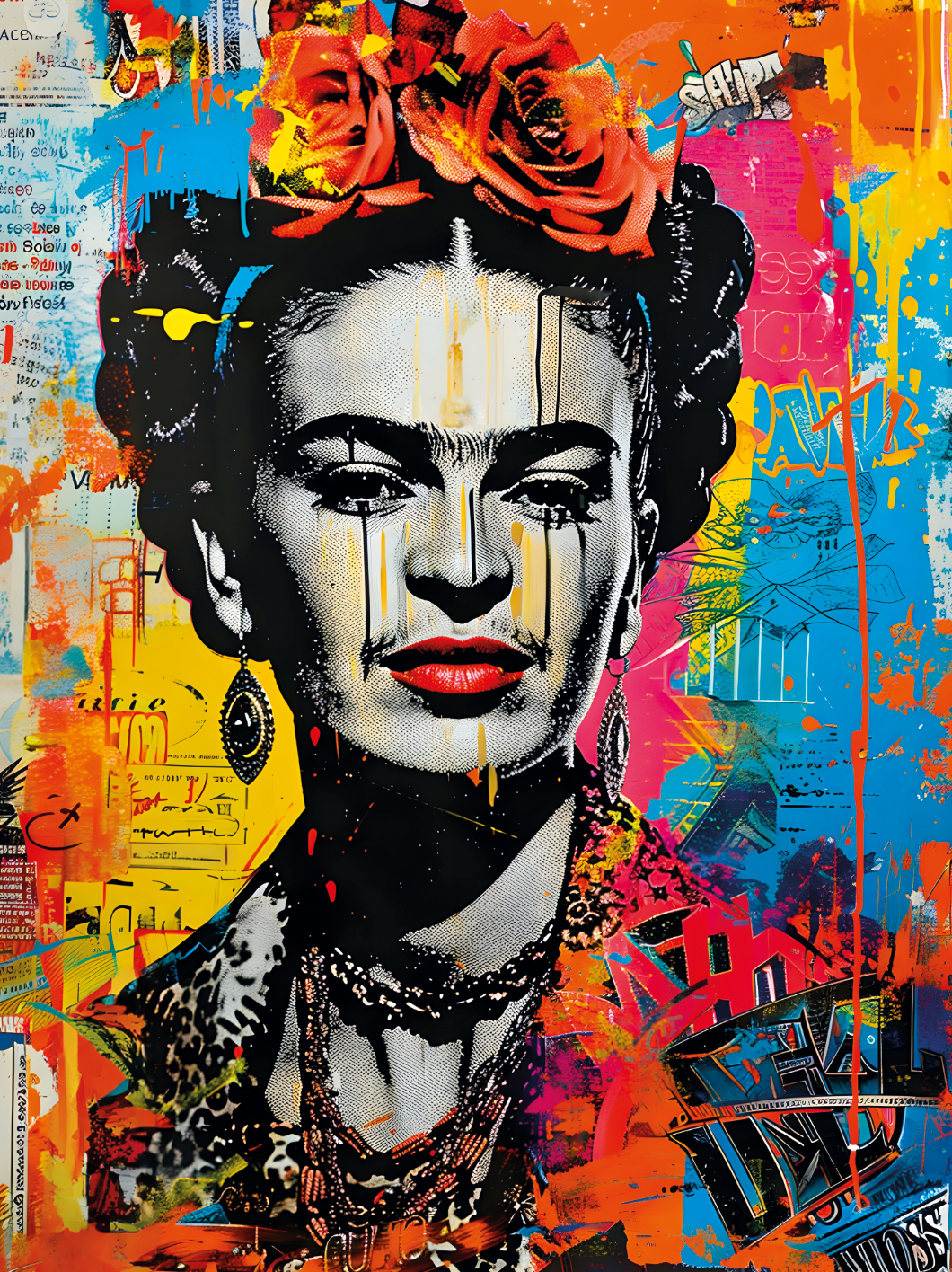 Tableau Déco Frida Kahlo - Décoration Murale Design - Fabulartz.fr