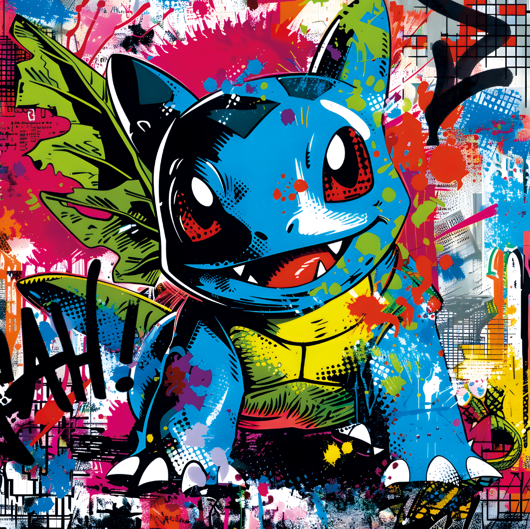 Tableau Dynamique de Bulbizarre - Cadre Déco Moderne - Fabulartz.fr