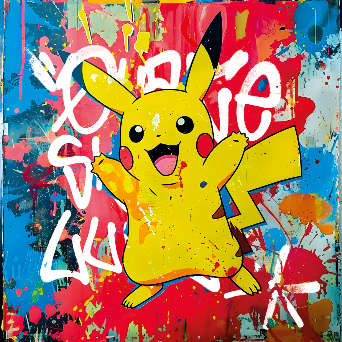 Tableau Pokémon Pikachu Dynamique - Cadre Déco Coloré pour Chambre d'Enfant - Fabulartz.fr