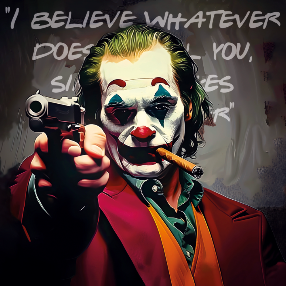 Tableau Iconique du Joker - Art Mural Inspirant - Fabulartz.fr