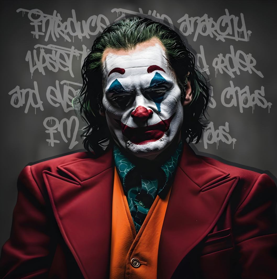 Tableau Design Joker - Décoration Murale Intense et Artistique - Fabulartz.fr