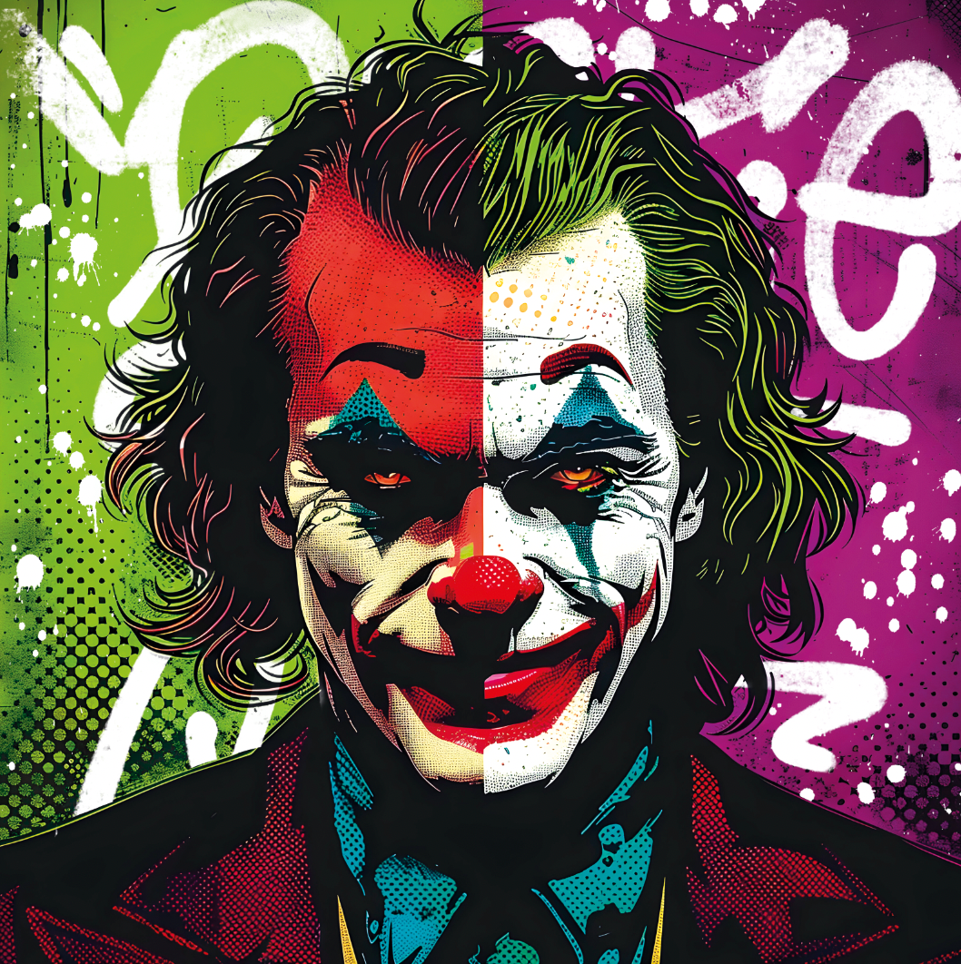 Tableau Pop Art du Joker - Décoration Murale Colorée - Fabulartz.fr