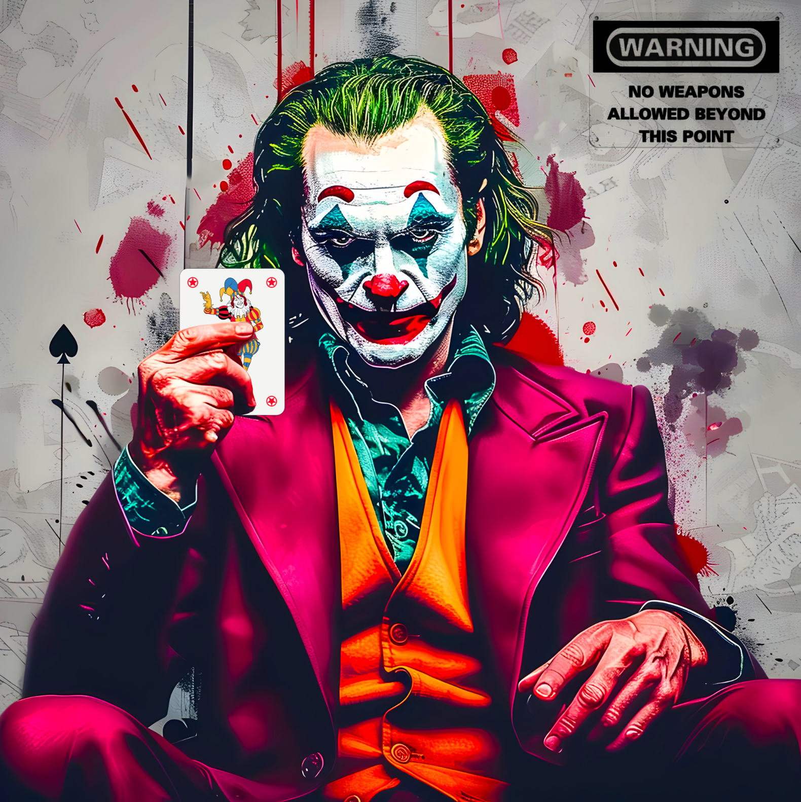 Tableau du Joker Inspiré de Gotham - Décoration Murale Intense - Fabulartz.fr