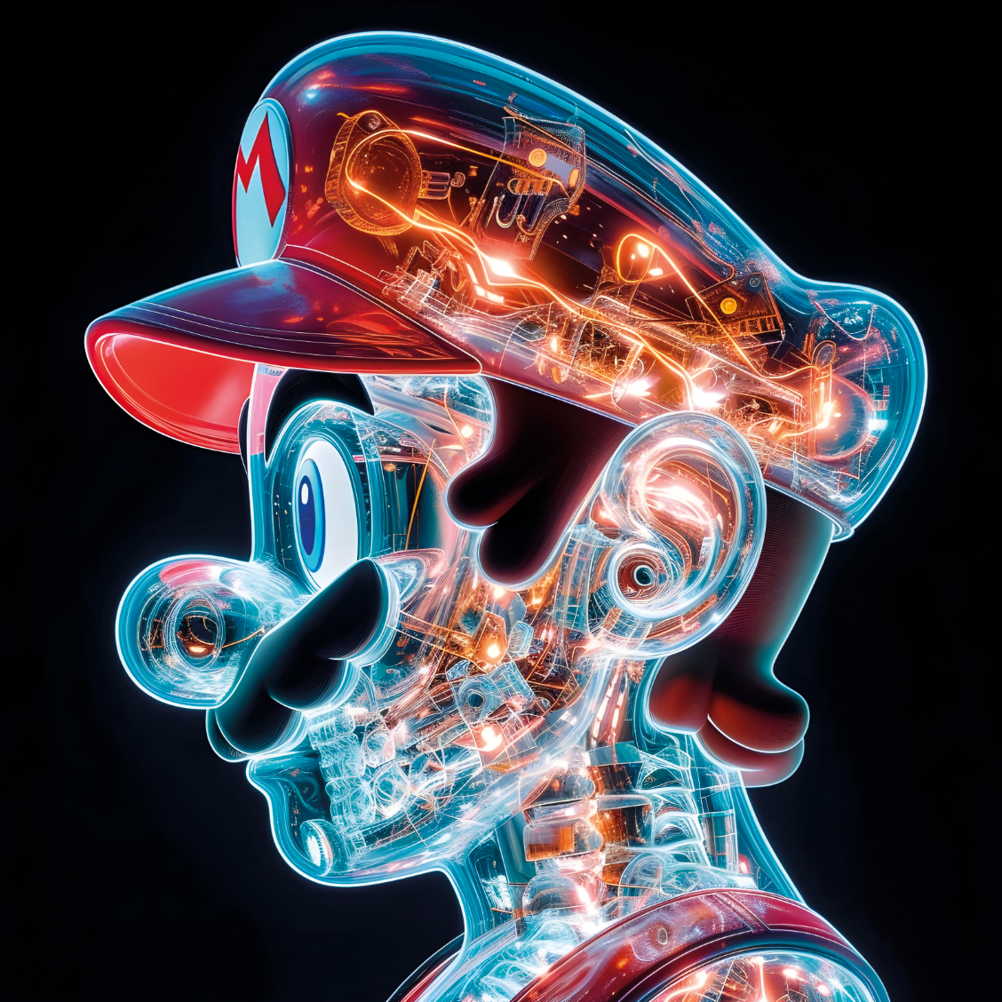 Tableau Mario Futuriste Design - Décoration Murale Unique - Fabulartz.fr