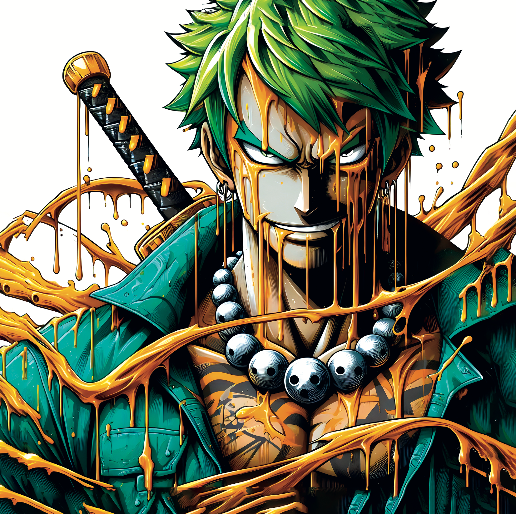 Tableau One Piece - Zoro Style Fluide - Décoration Murale Design - Fabulartz.fr