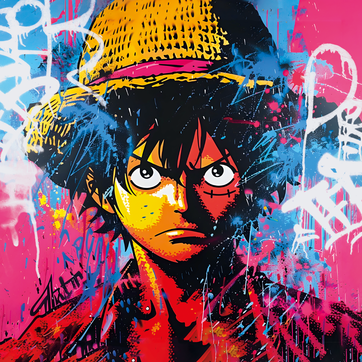 Tableau One Piece - Luffy Pop Art - Décoration Murale Design - Fabulartz.fr