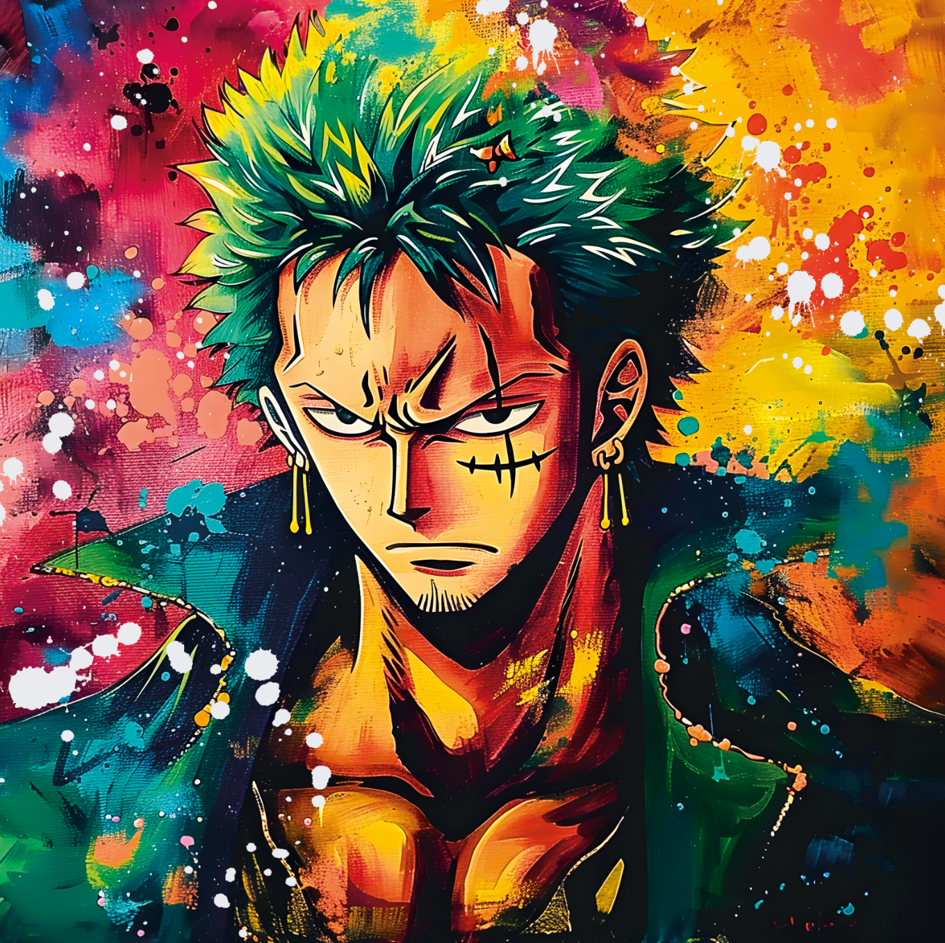 Tableau One Piece - Zoro Intense - Décoration Murale Design - Fabulartz.fr