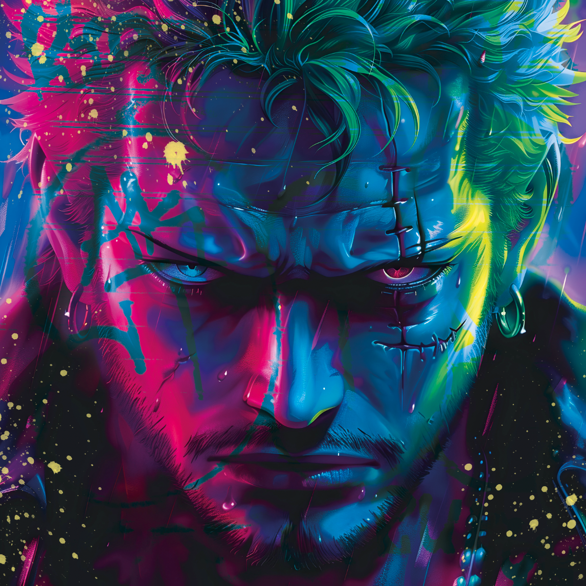 Tableau One Piece - Zoro Multicolore - Décoration Murale Design - Fabulartz.fr