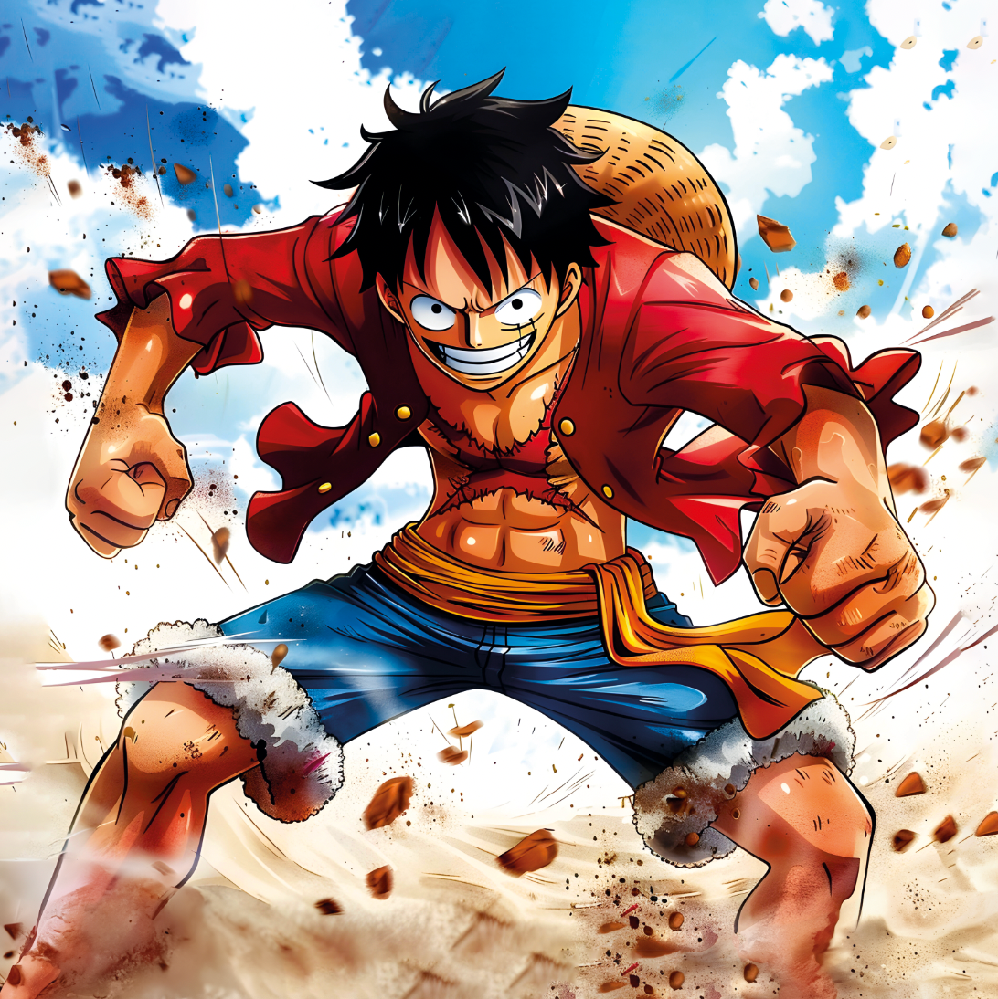Tableau One Piece Luffy en Combat - Décoration Murale Design - Fabulartz.fr