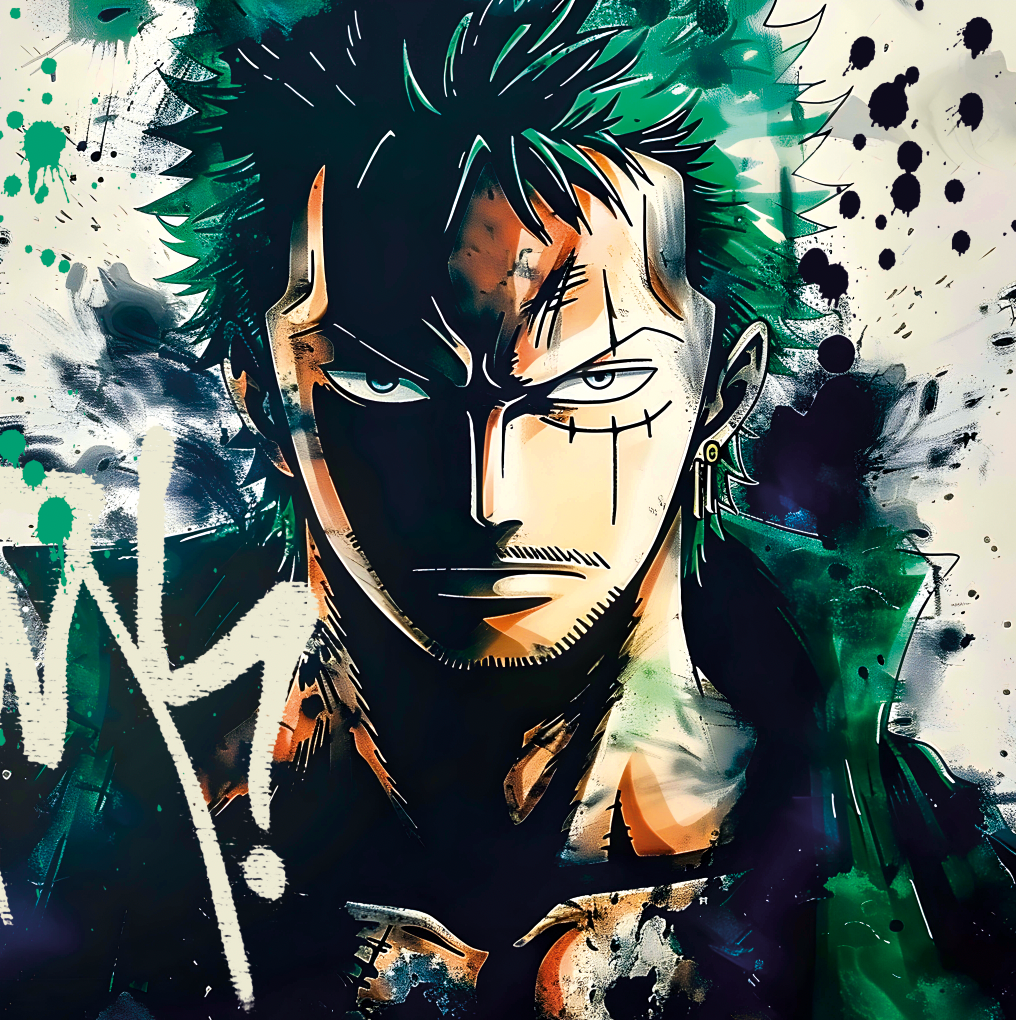 Tableau One Piece - Zoro Portrait - Décoration Murale Design - Fabulartz.fr