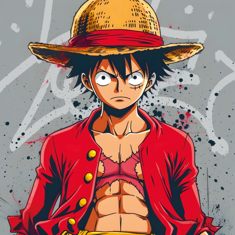 Tableau One Piece - Luffy Portrait - Décoration Murale Design - Fabulartz.fr
