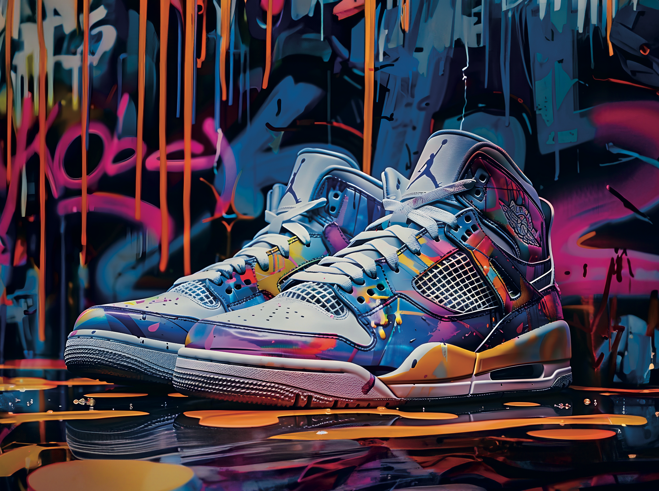 Tableau Sneakers Nike Urban Vibes - Décoration Murale Design - Fabulartz.fr