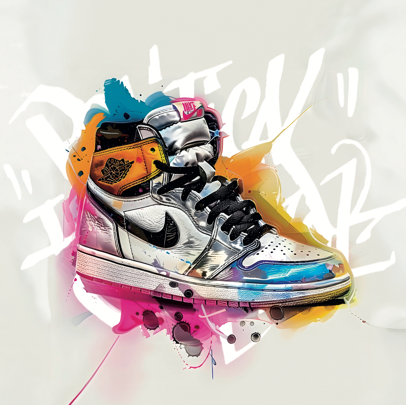 Tableau Sneakers Nike Multicolores - Décoration Murale Design - Fabulartz.fr