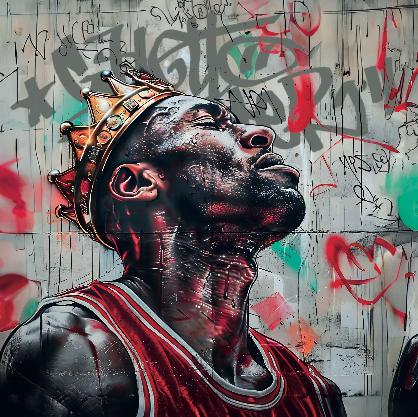 Tableau Michael Jordan King - Décoration Murale Unique - Fabulartz.fr