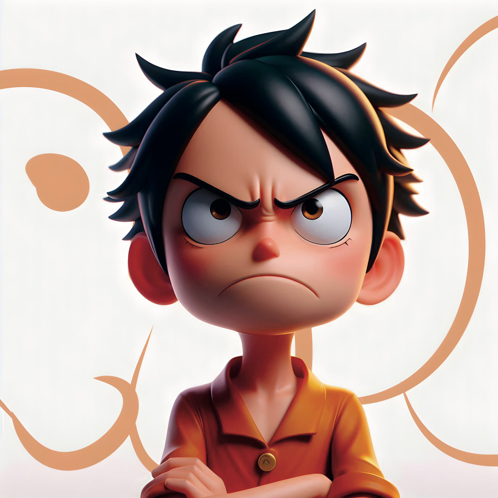 Tableau Portrait Luffy Déterminé - Déco Murale Design - Fabulartz.fr