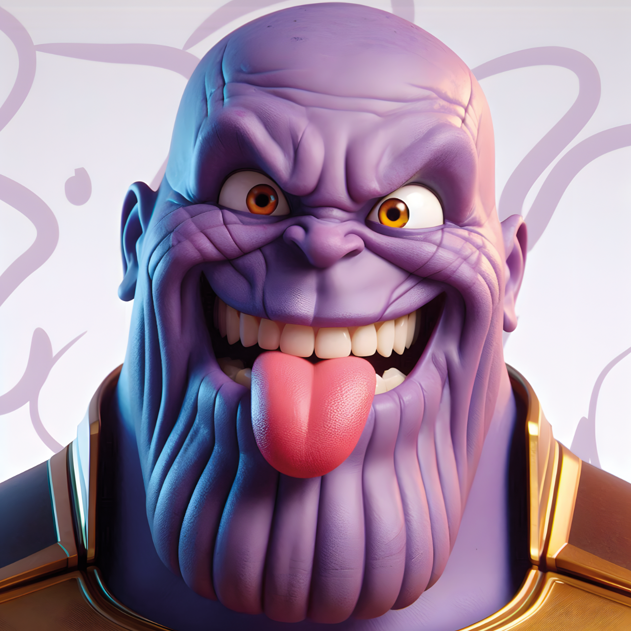 Tableau Portrait Thanos Amusé - Déco Murale Moderne - Fabulartz.fr