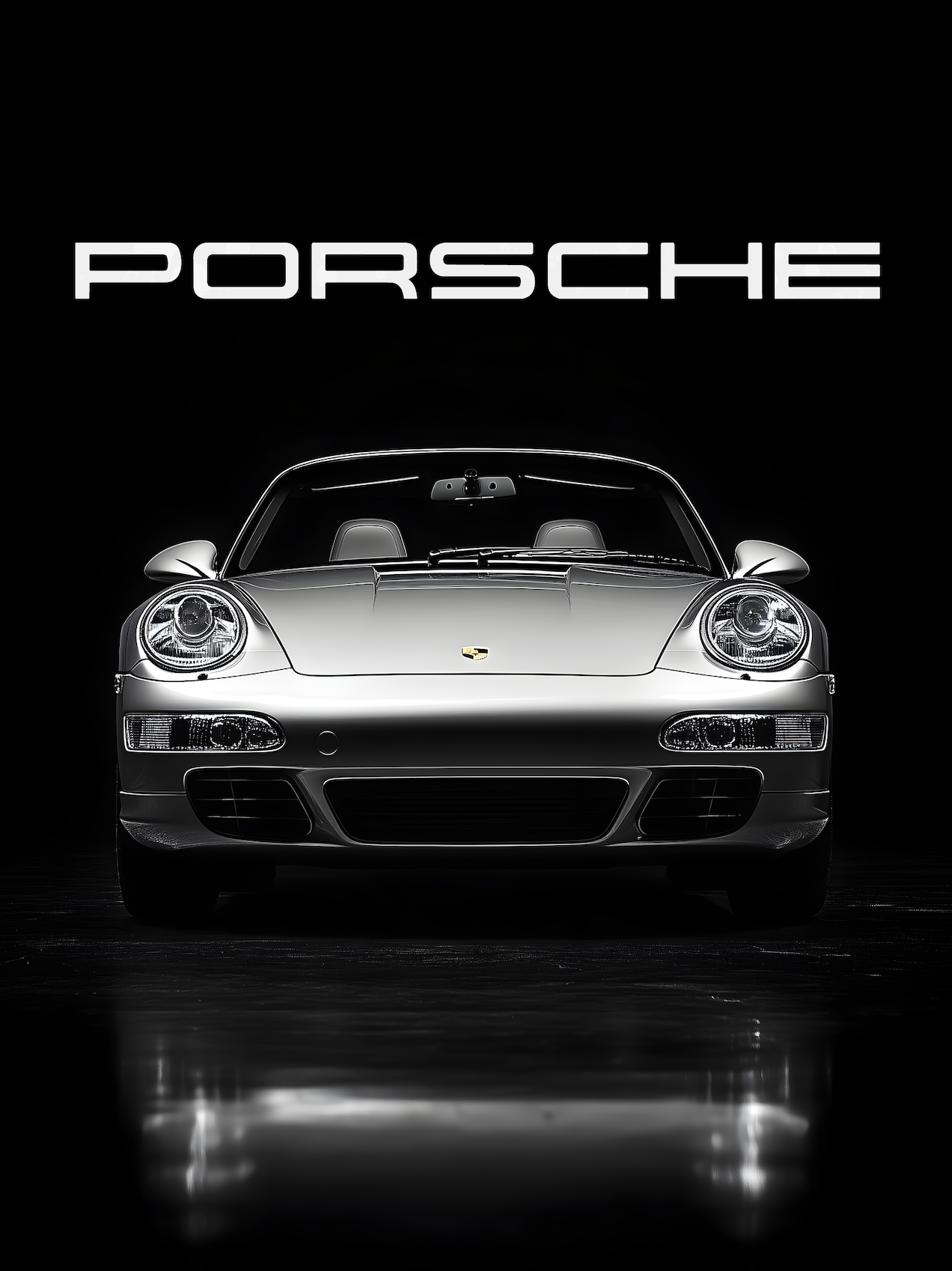 Tableau Porsche 911 Carrera Argentée - Déco Murale Moderne - Fabulartz.fr