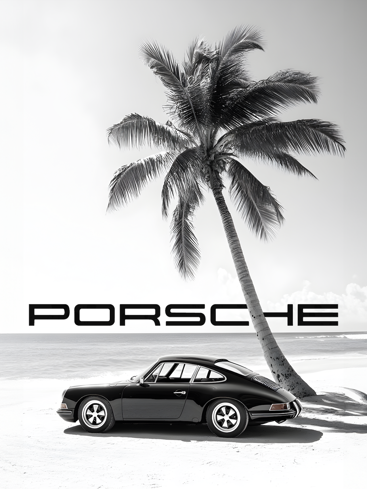 Tableau Porsche Plage - Décoration Murale Design - Fabulartz.fr
