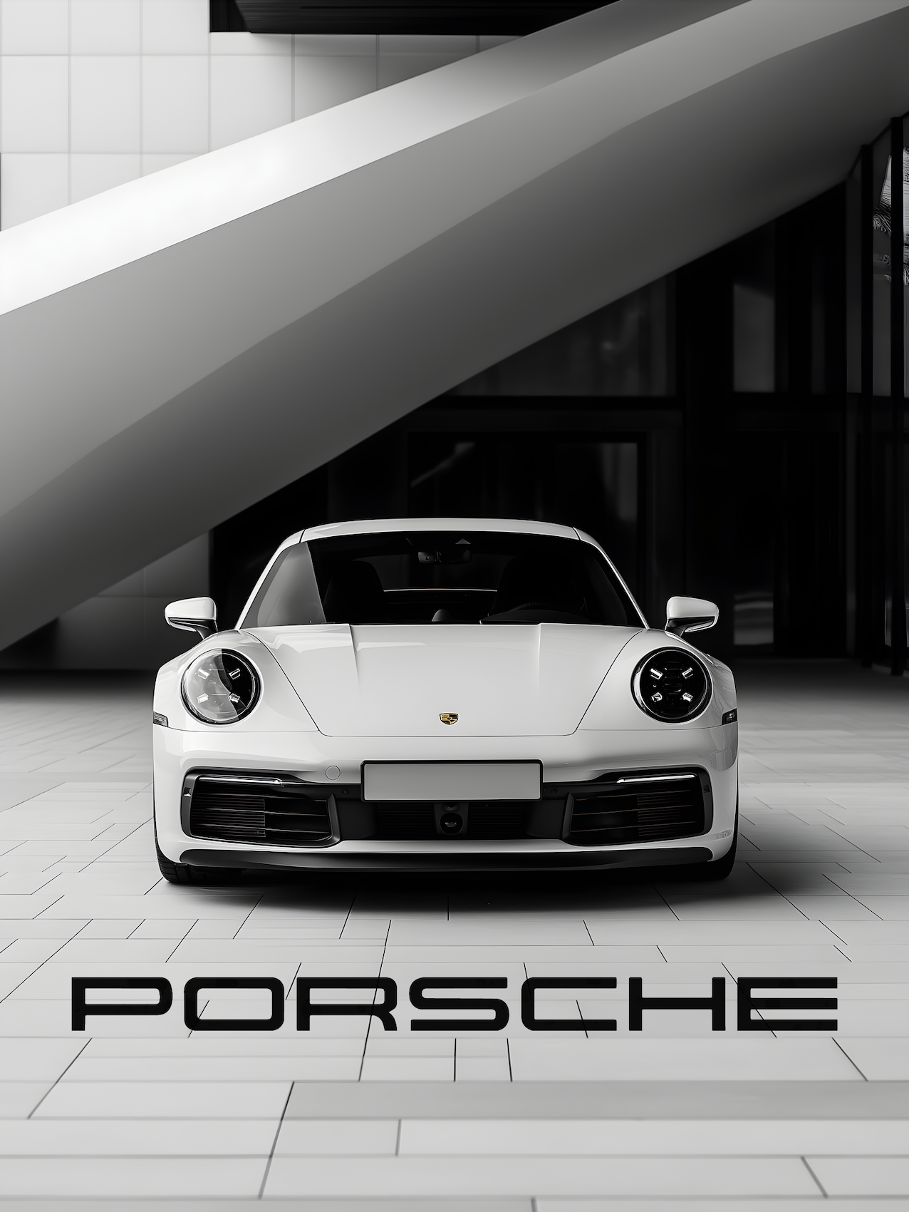 Tableau Porsche 911 Carrera Blanche - Décoration Murale Design - Fabulartz.fr