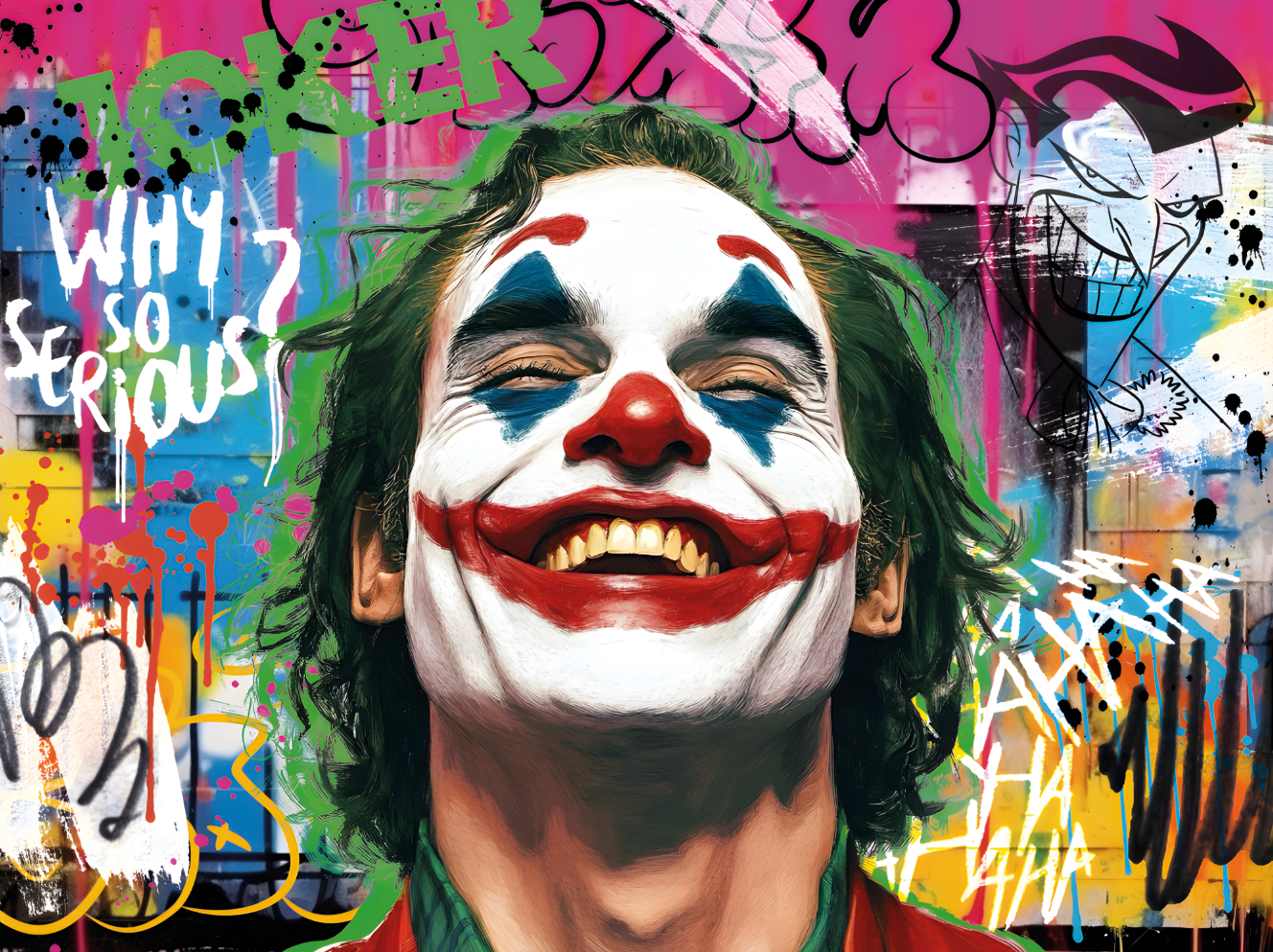 Tableau Joker - Sourire du Chaos - Fabulartz.fr