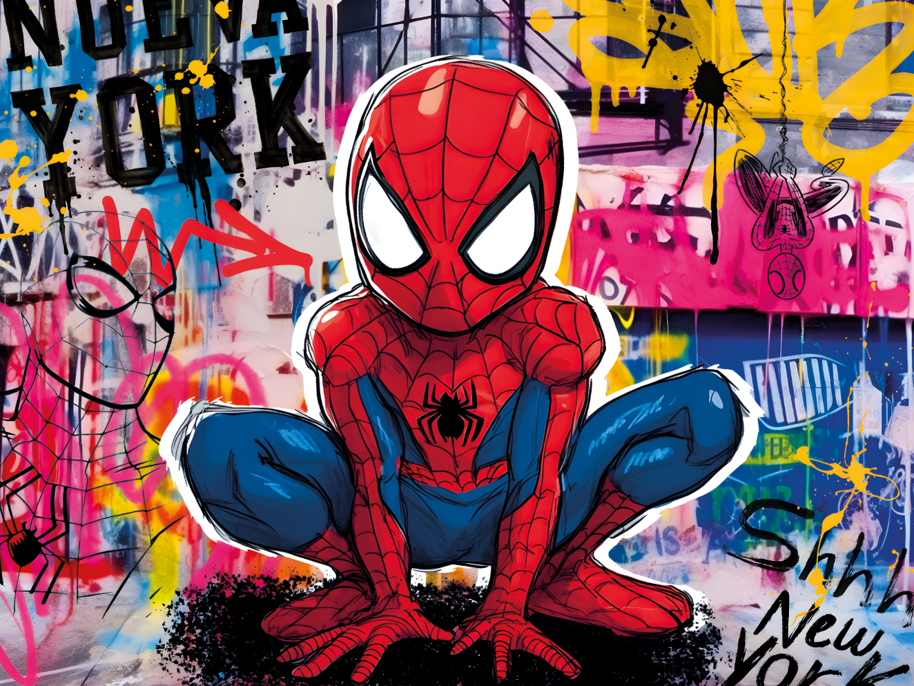 Tableau Spiderman - Héros de New York - Fabulartz.fr