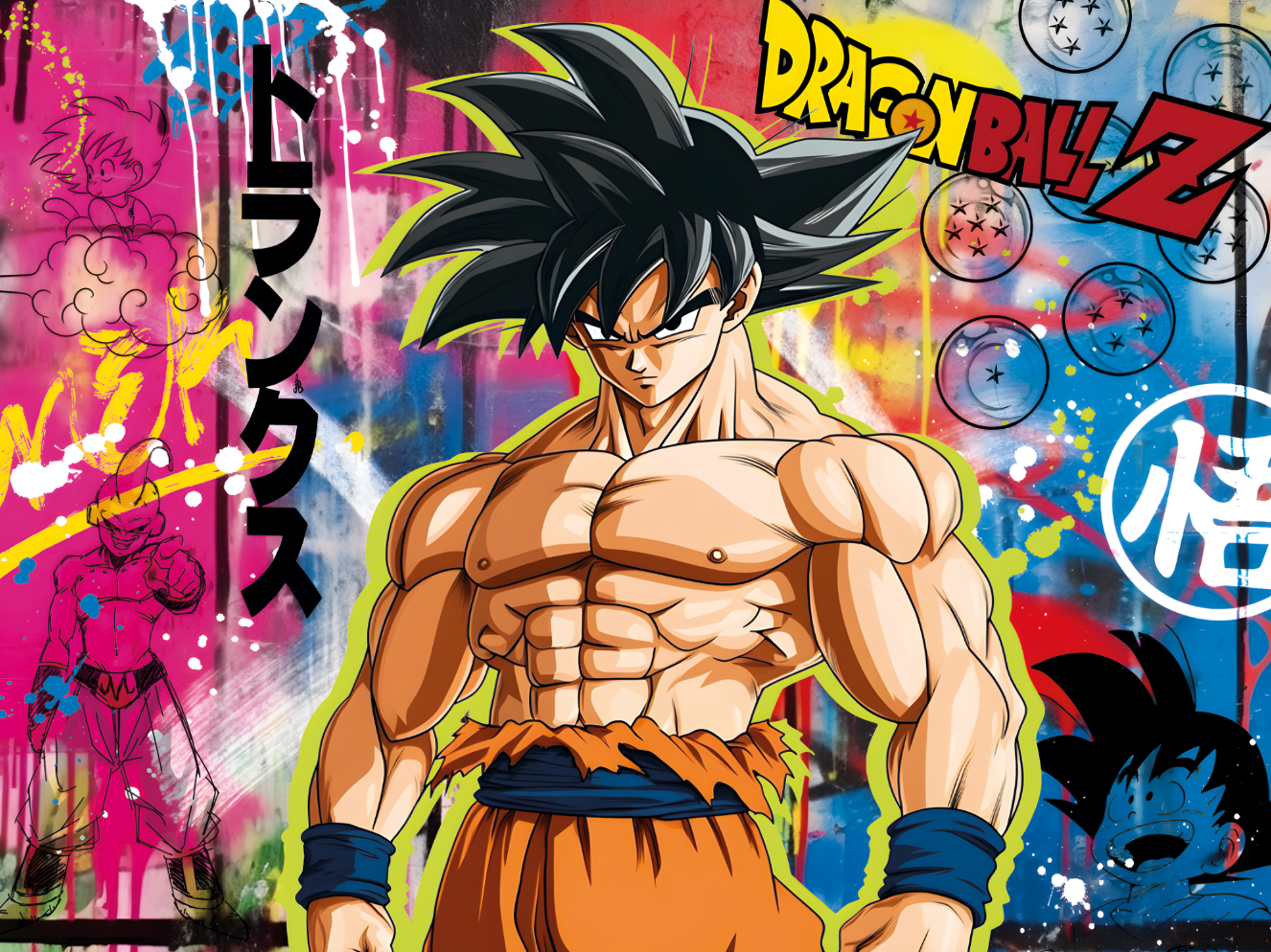 Tableau Dragon Ball Z - Goku en Action - Fabulartz.fr
