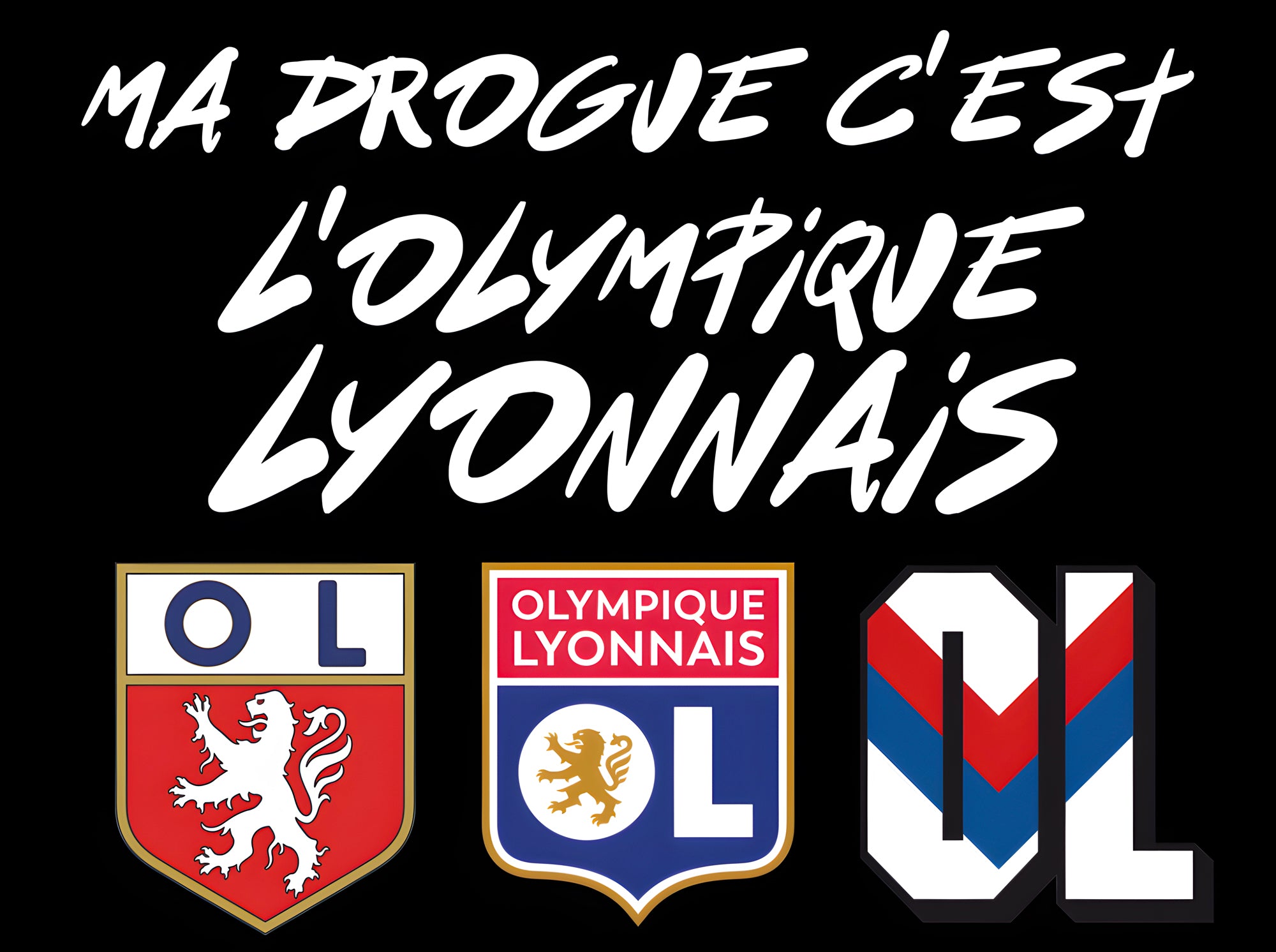 Tableau Olympique Lyonnais - Ma Drogue OL - Fabulartz.fr