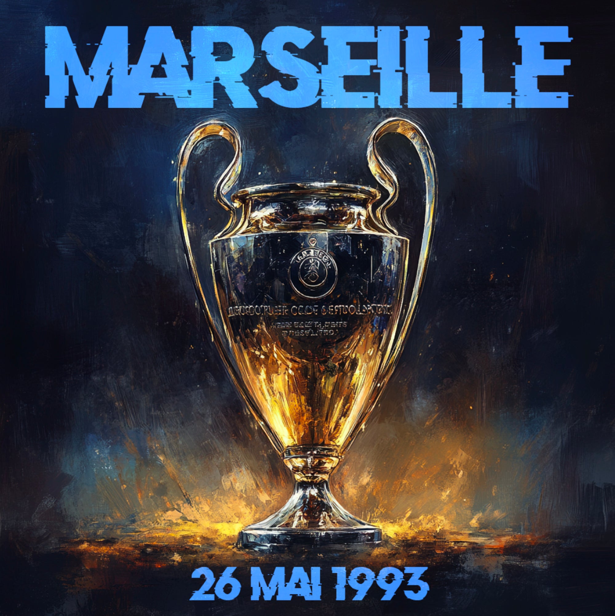 Tableau OM 26 Mai 1993 - Cadre Mural - Fabulartz.fr