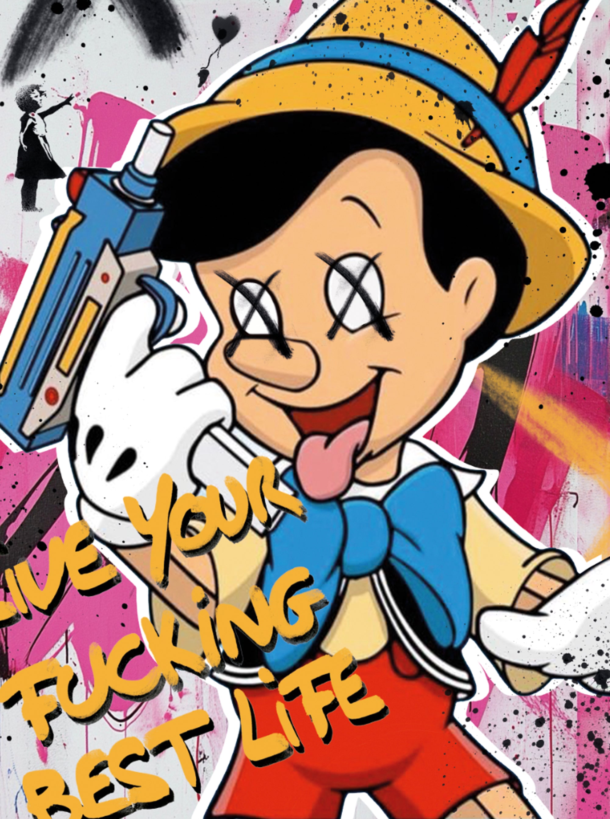 Tableau Pinocchio - Décoration Murale Street Art - Fabulartz.fr