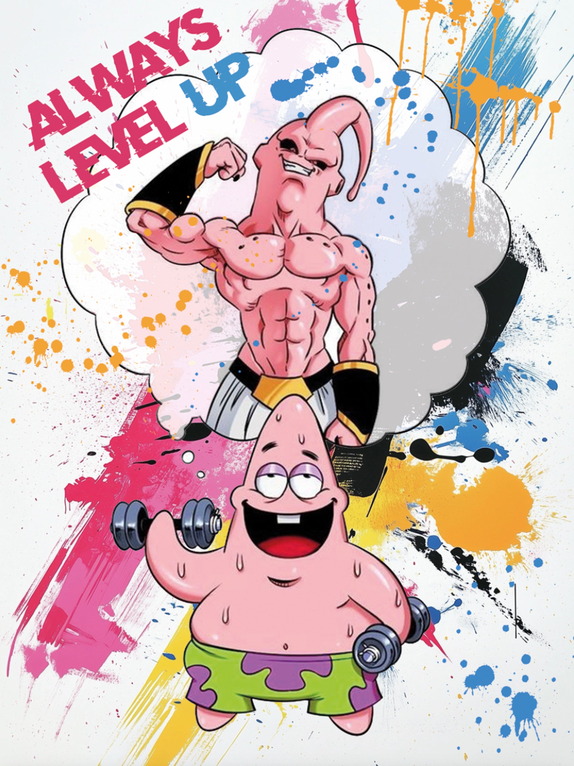 Tableau Bob L'Éponge Patrick - Motivation et Style Pop Art - Fabulartz.fr