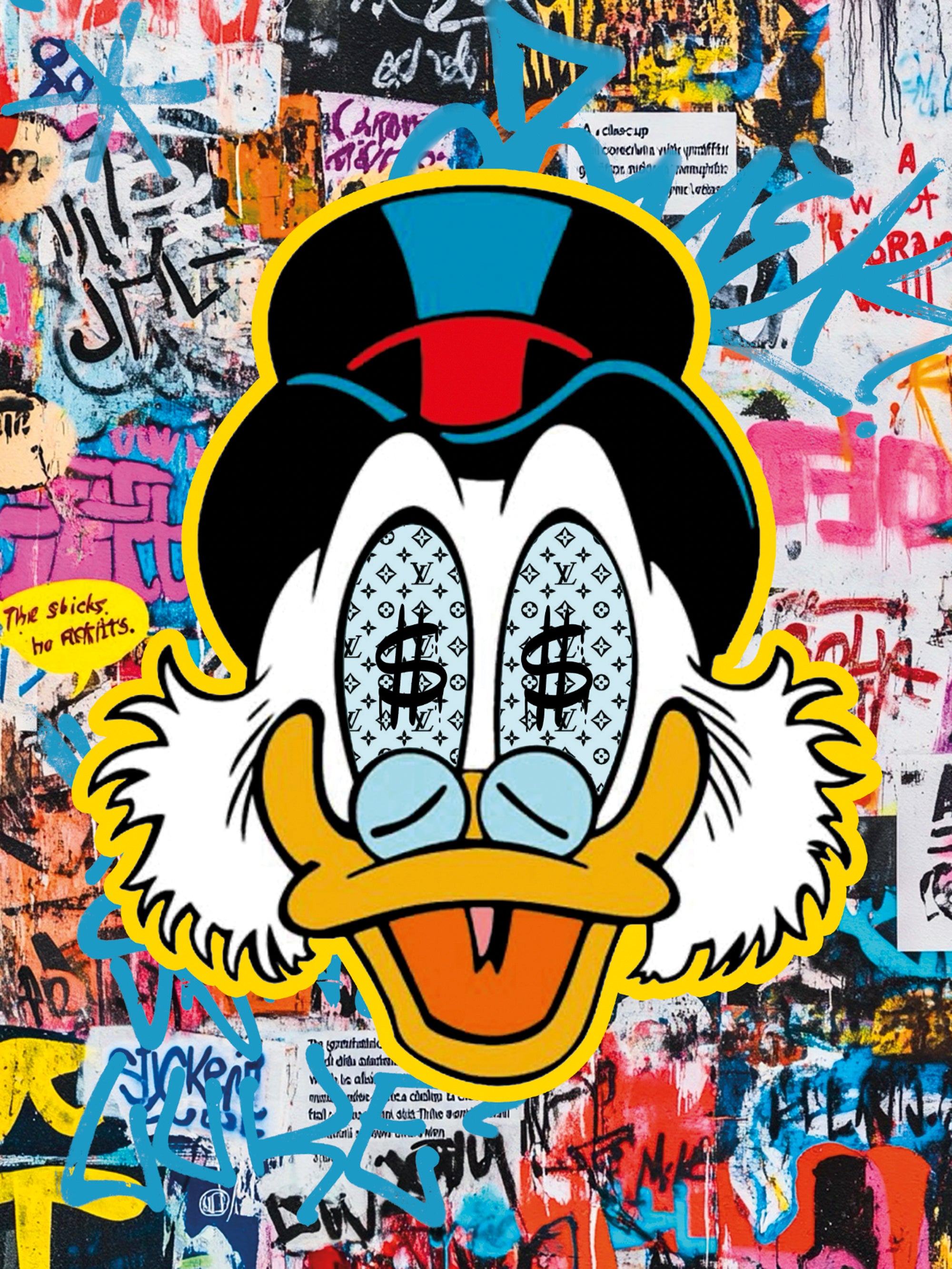 Tableau Picsou - Art Coloré et Urbain - Fabulartz.fr