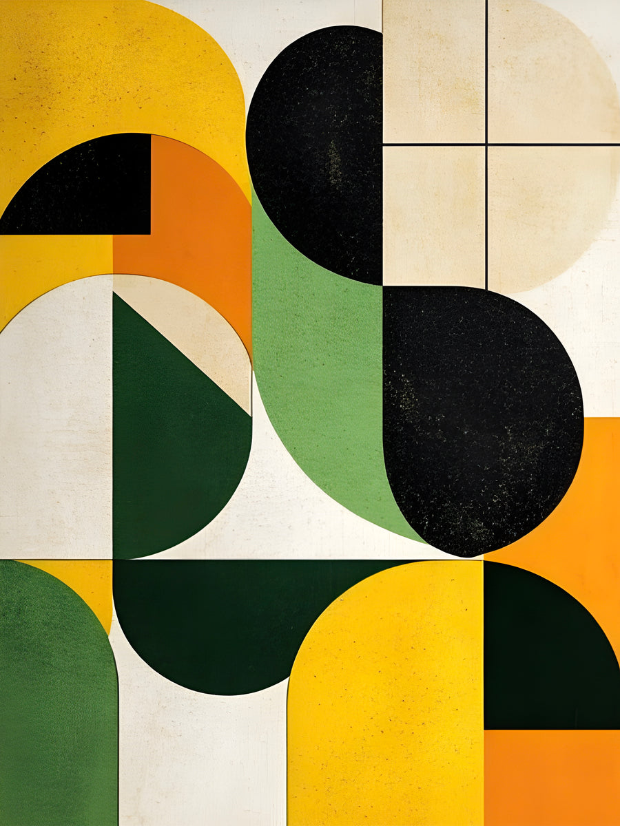 Modern abstract painting - Geometric Cosmos