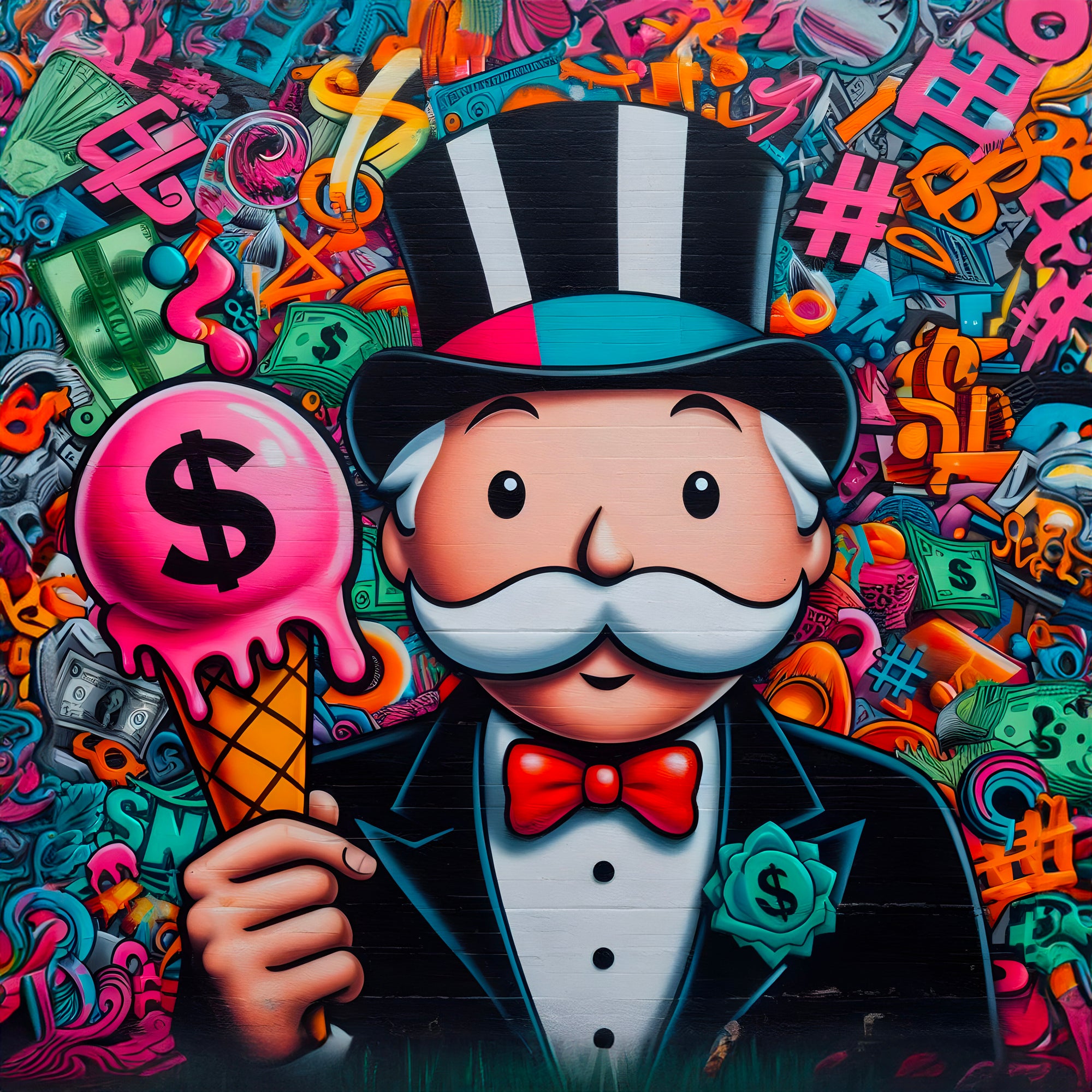 Tableau Monopoly Glace Dollar – Décoration Murale Design - Fabulartz.fr