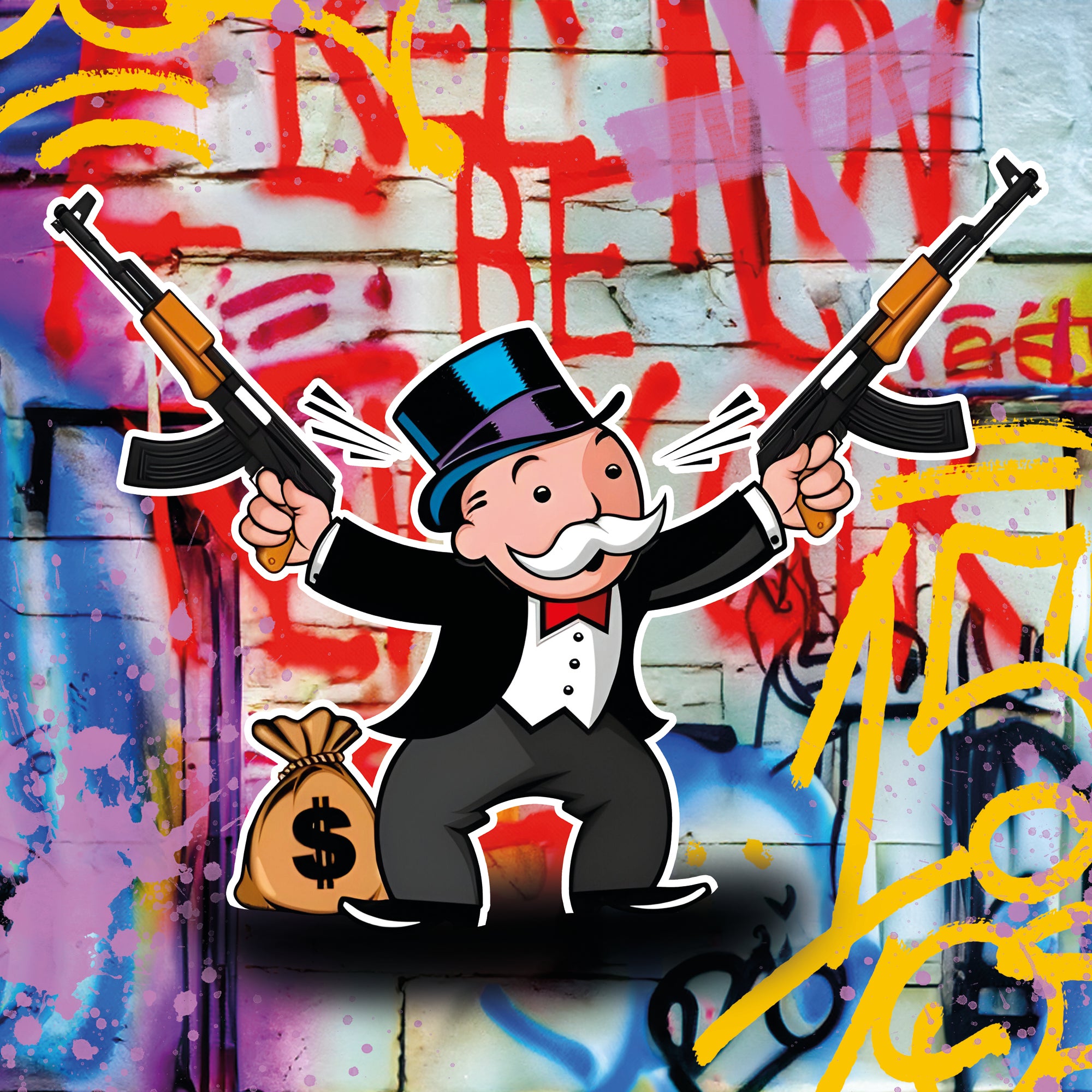 Tableau Monopoly Pistolets – Décoration Murale Design - Fabulartz.fr