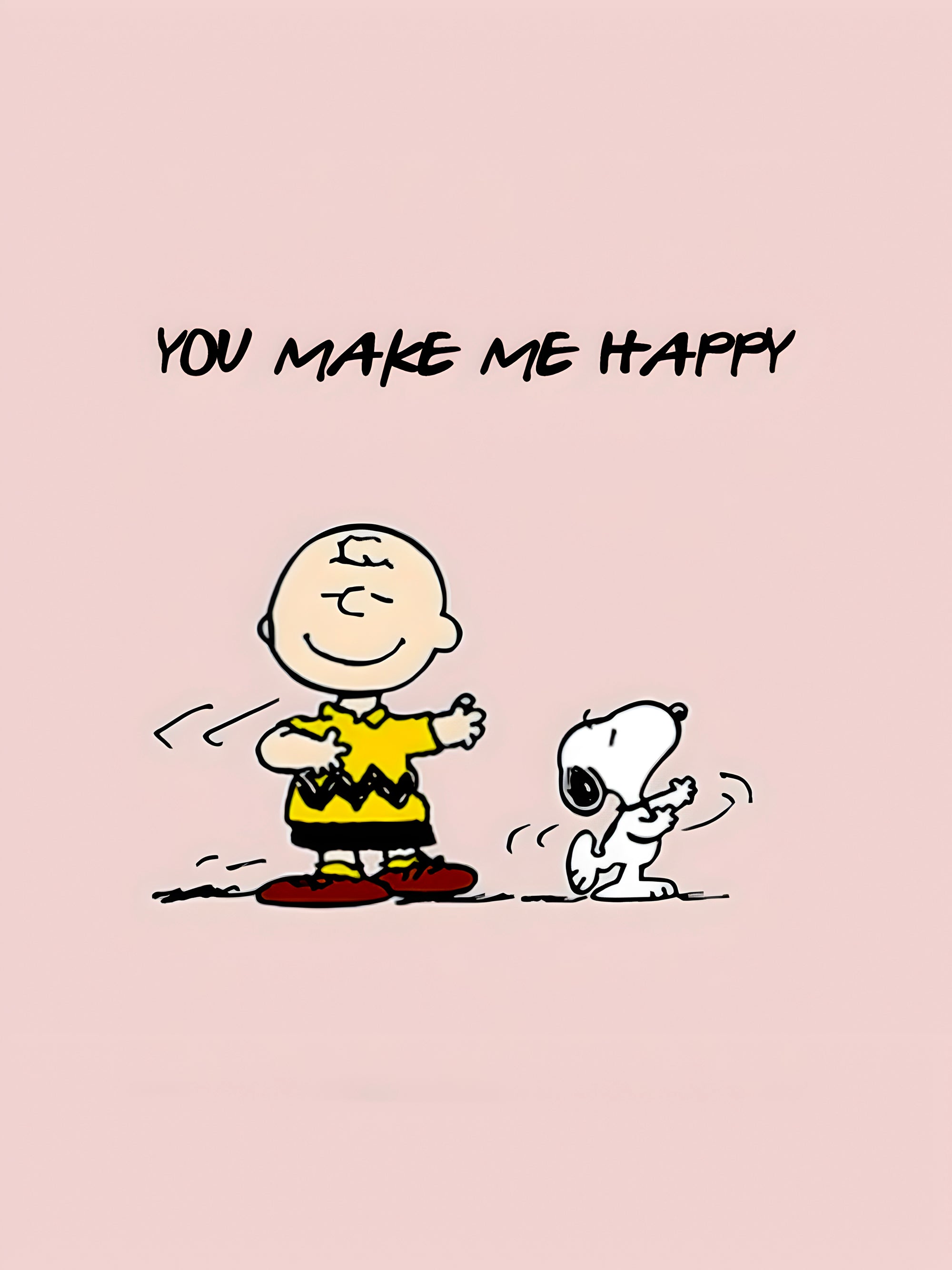 Tableau Snoopy You Make Me Happy - Cadre Déco Positivité - Fabulartz.fr
