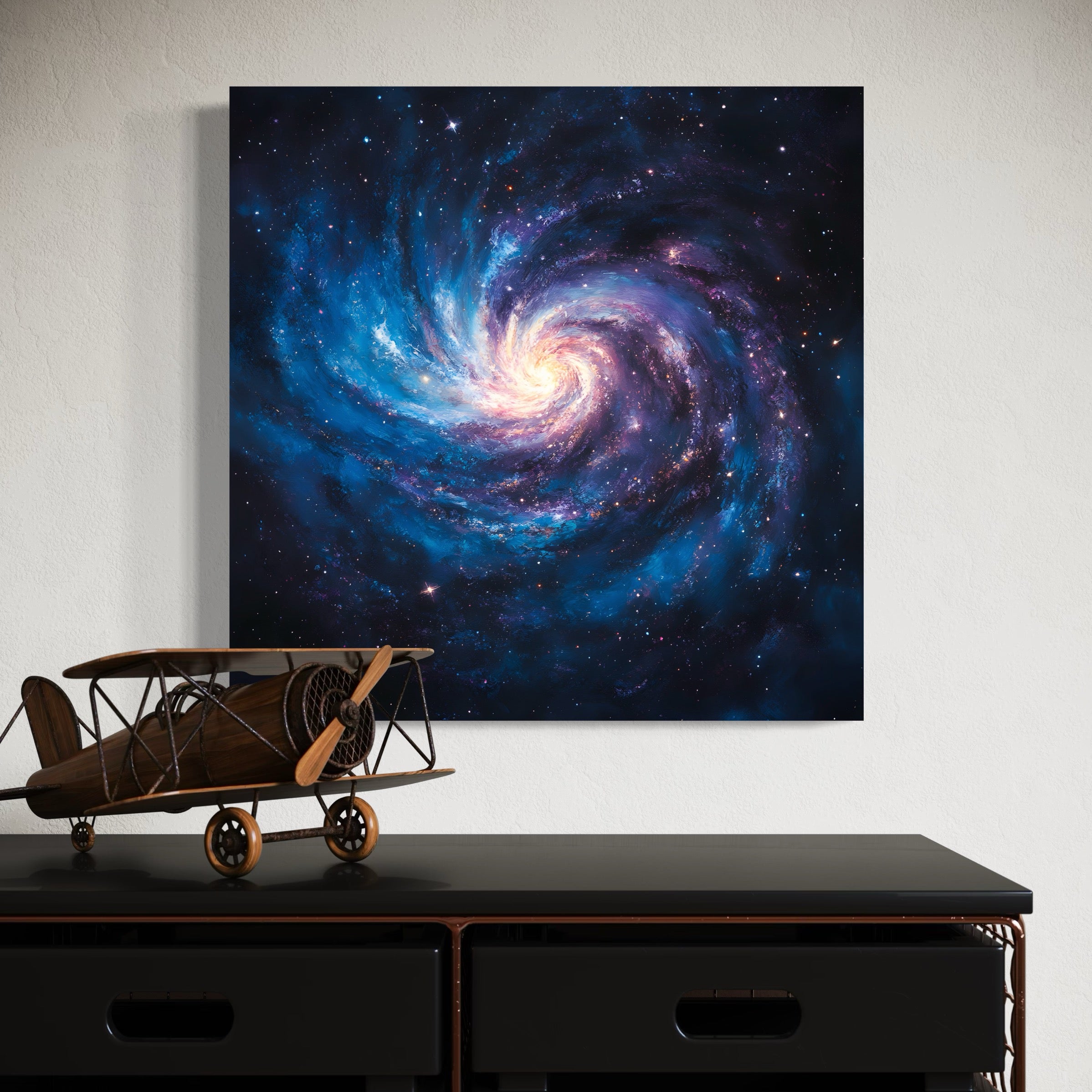 Tableau Espace Spirale Galactique - Cadre Déco Murale Design - Fabulartz.fr