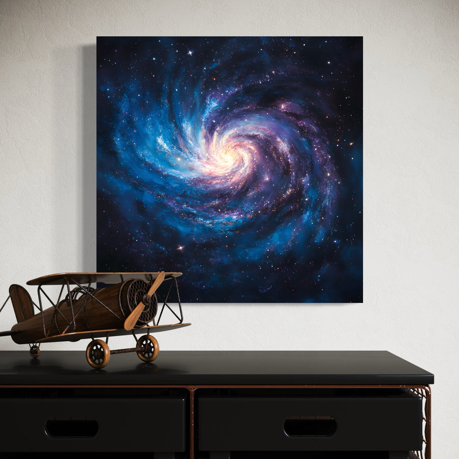 Galactic Spiral Space Painting - Cadre Déco Murale Design