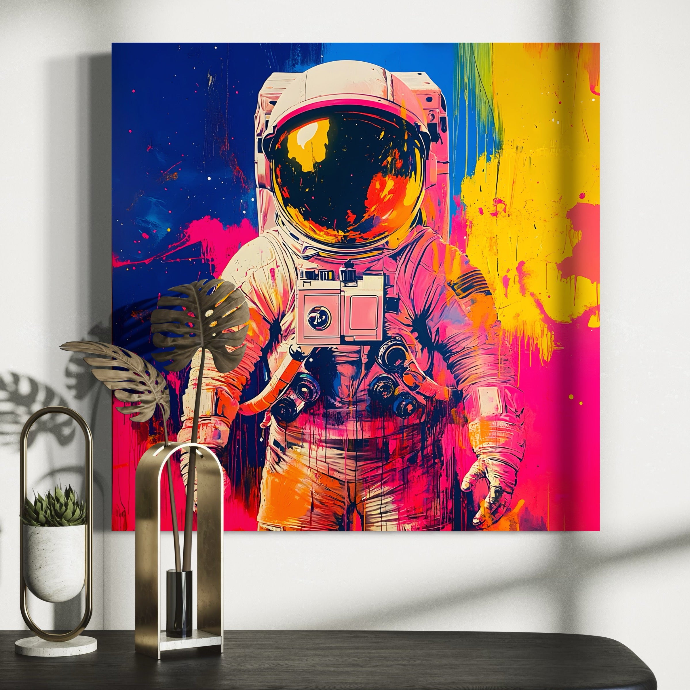 Tableau Espace Astronaute Pop Art - Décoration Murale Originale - Fabulartz.fr