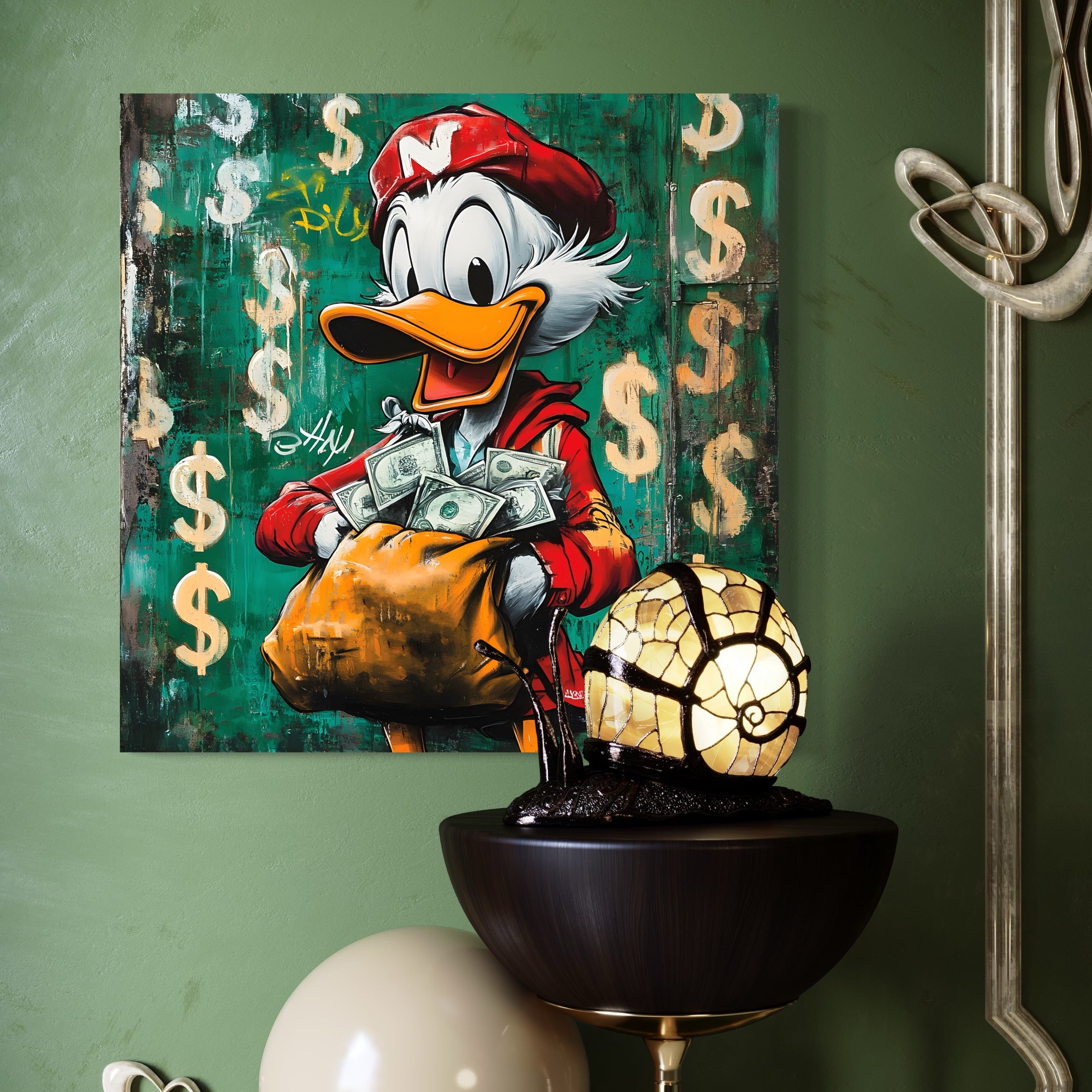 Tableau Picsou Dollar Pop Art - Décoration Murale Design - Fabulartz.fr