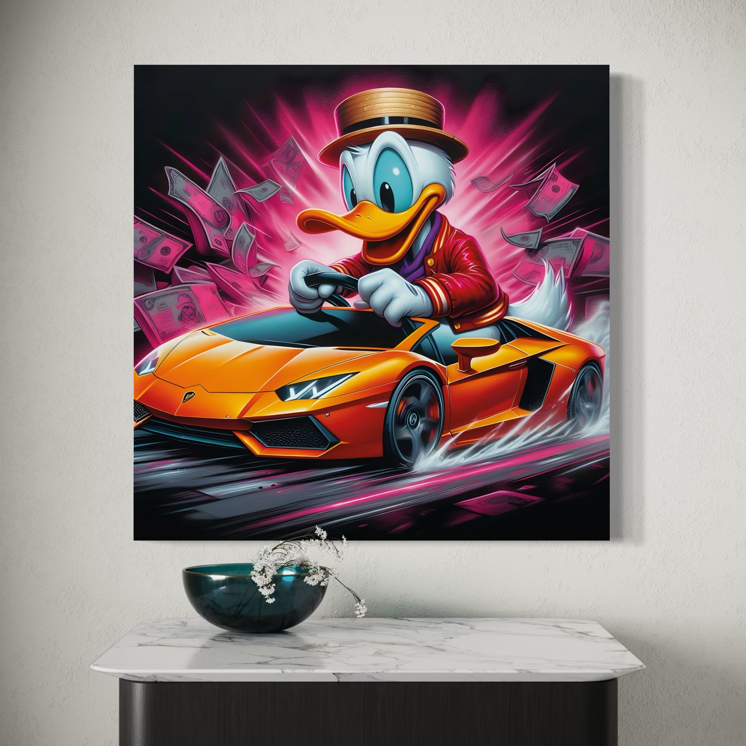 Tableau Picsou Lamborghini – Décoration Murale Design Moderne - Fabulartz.fr