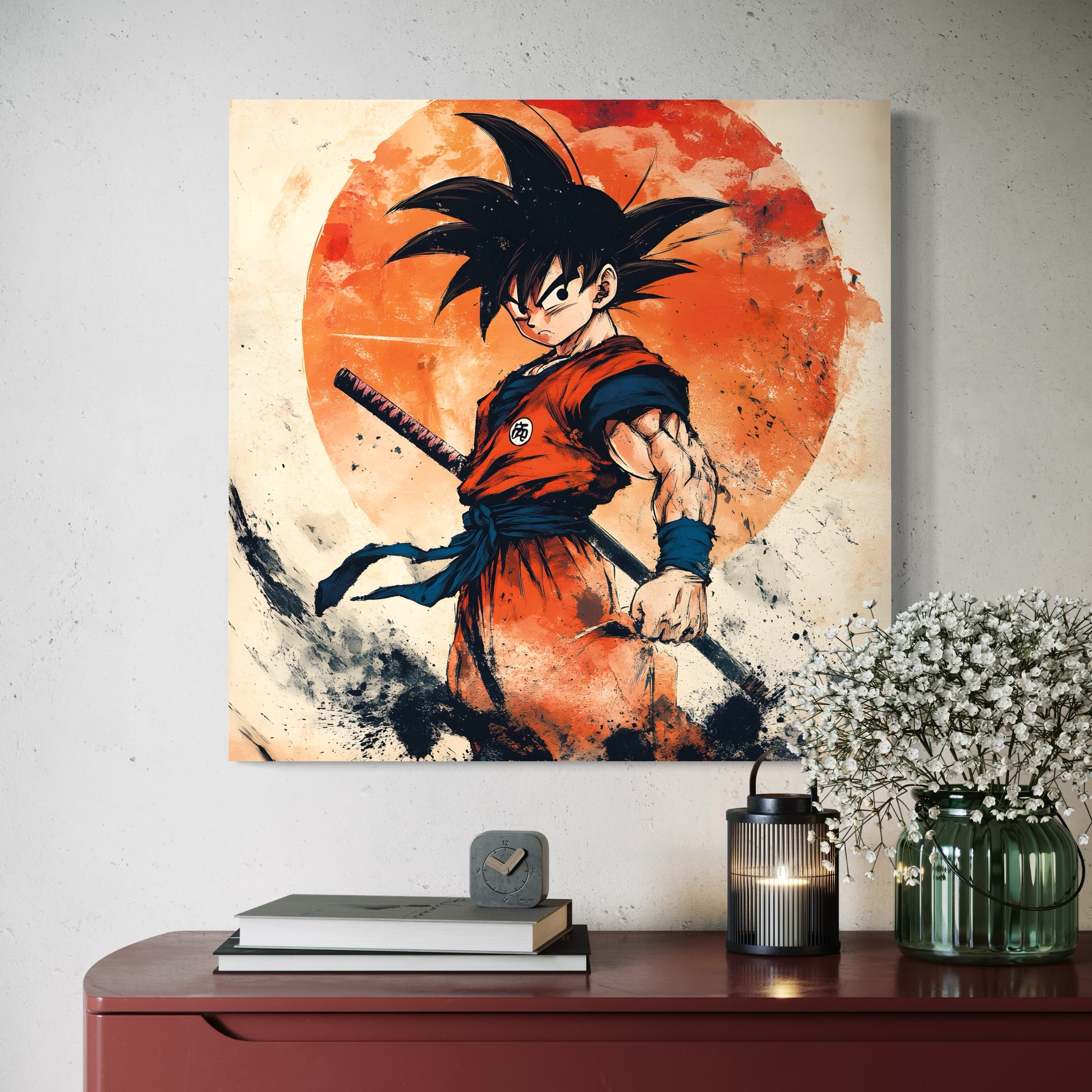 Tableau Dragon Ball Z Goku Jeune Sabre - Décoration Murale - Fabulartz.fr