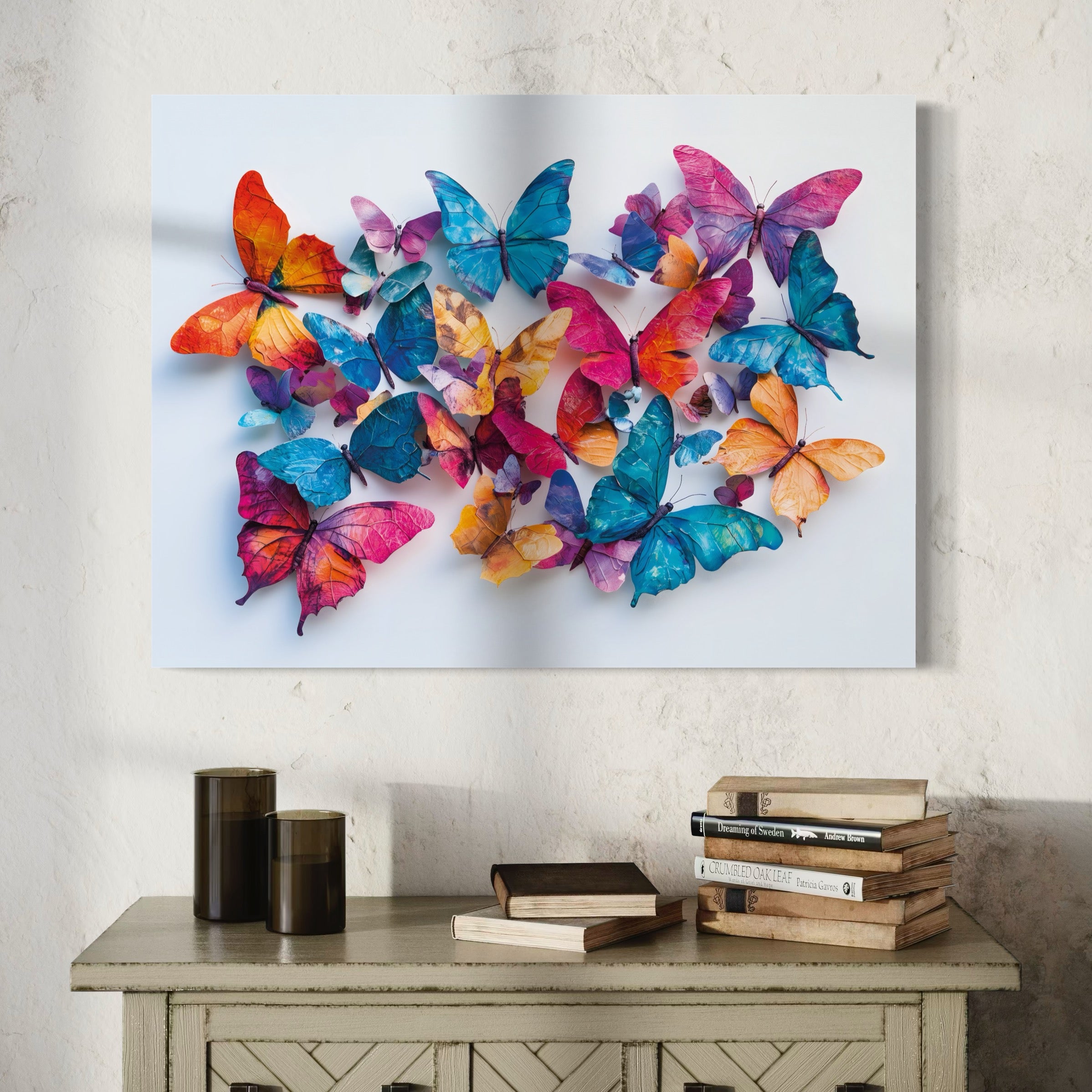 Tableau Papillons Multicolores - Décoration Murale Colorée - Fabulartz.fr