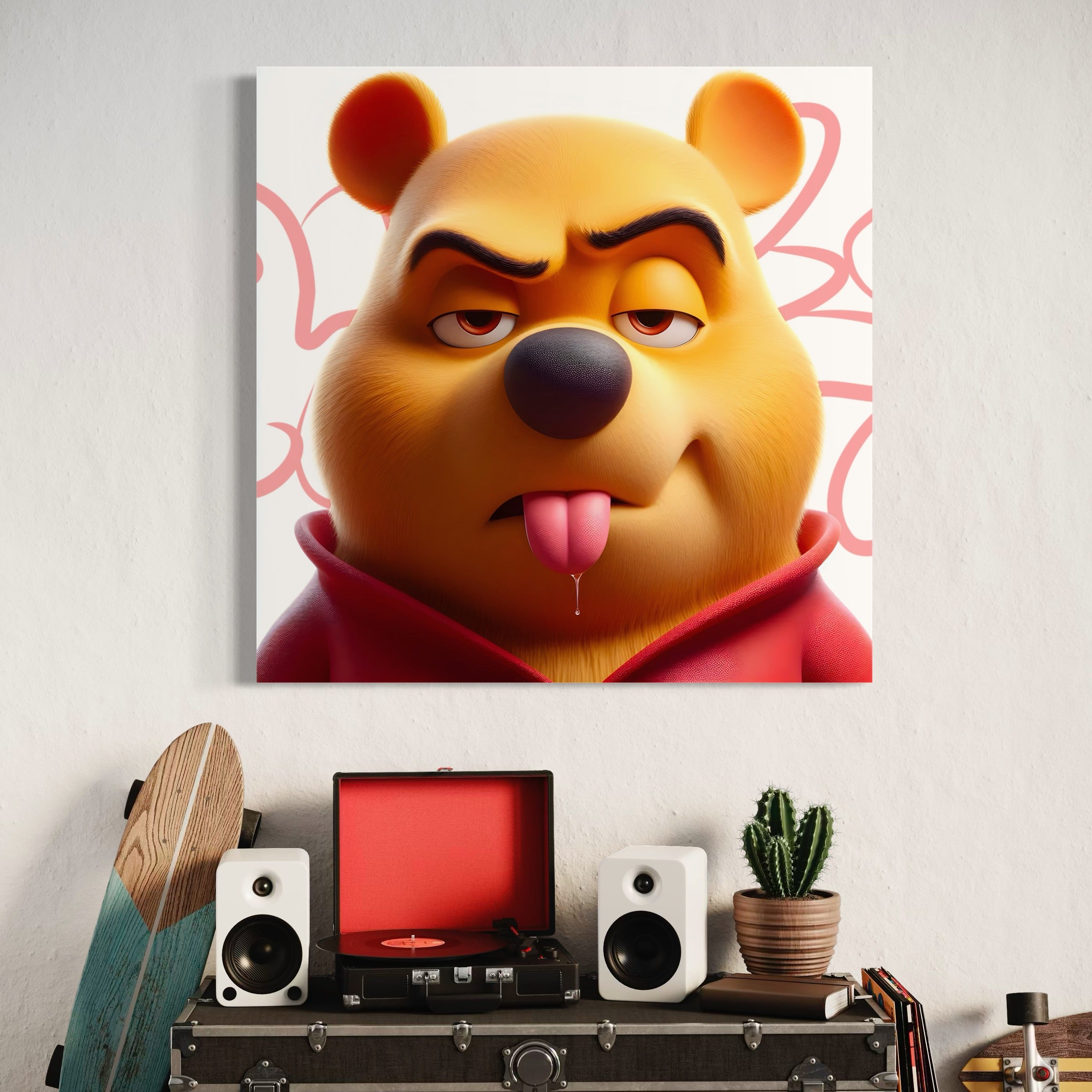 Tableau Portrait Winnie Sarcastique - Déco Murale Moderne - Fabulartz.fr