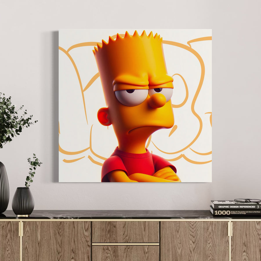 Tableau Portrait Bart Rebelle - Cadre Murale Design